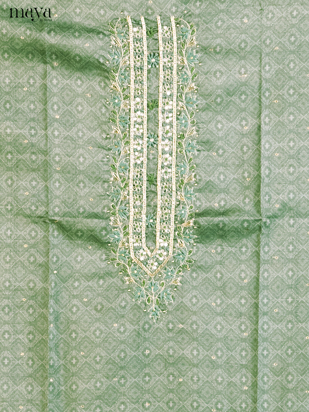 Green & Cream- Cotton salwar - Shop on Shrus.com
