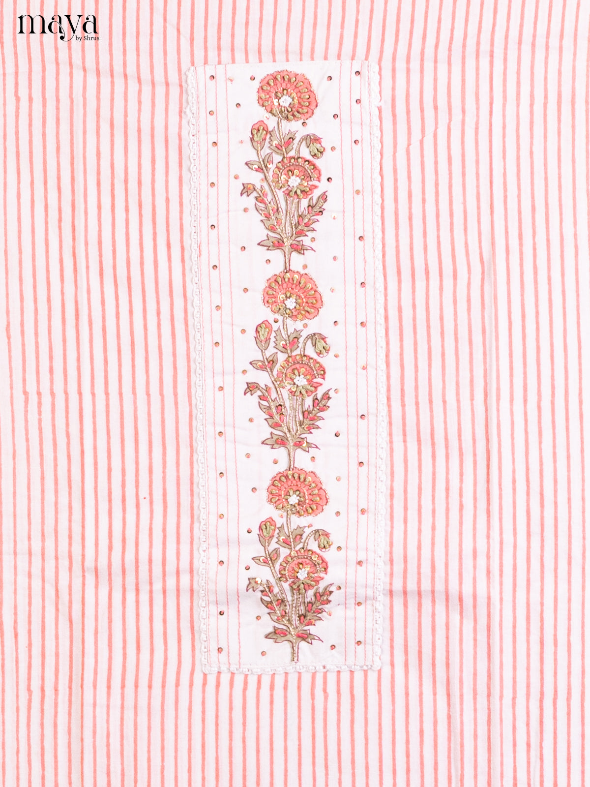 Cream & Pink Cotton salwar - Shop on Shrus.com