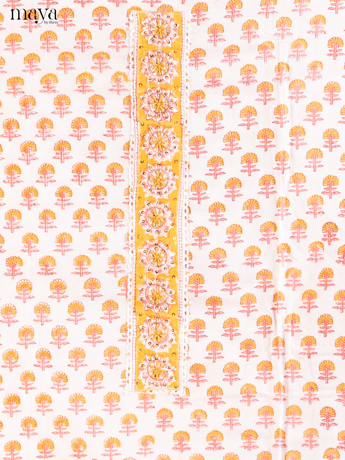 Cream & Pink - Cotton salwar - Shop on Shrus.com