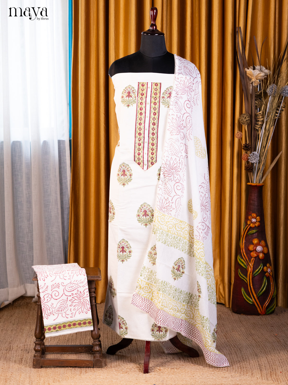 Cream - Cotton salwar - Shop on Shrus.com