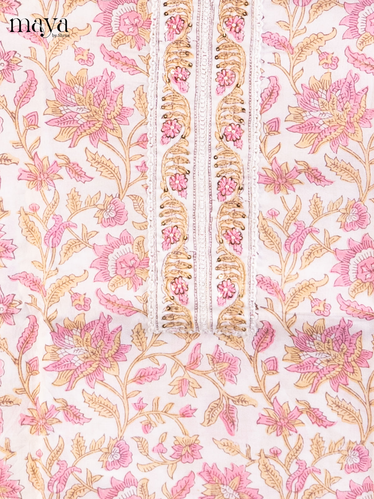 Cream & Pink - Cotton salwar - Shop on Shrus.com