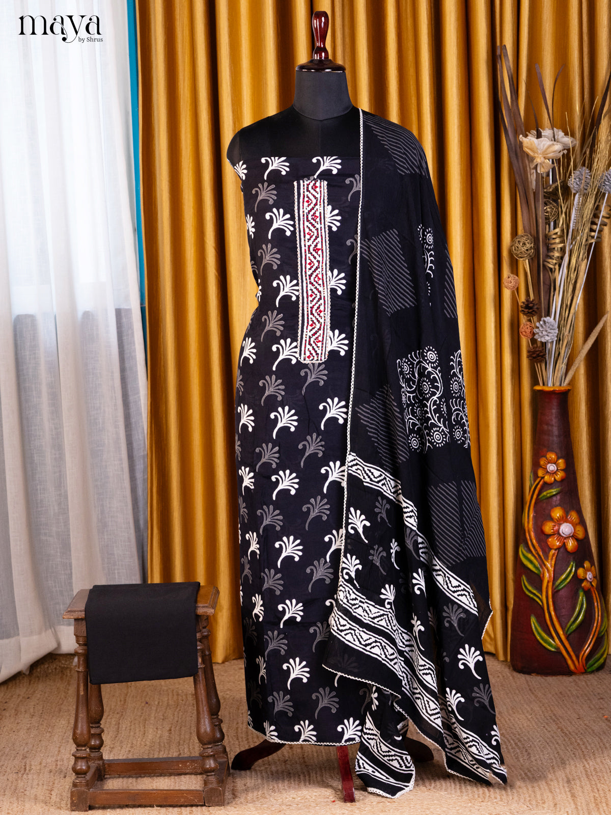 Black - Cotton salwar - Shop on Shrus.com