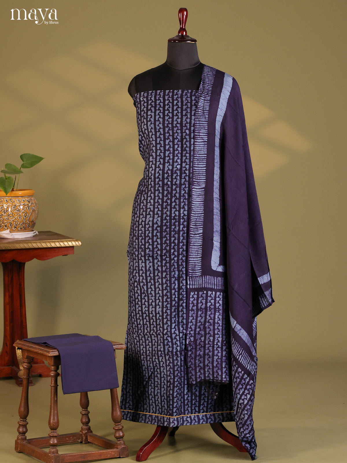 Dark Blue - Cotton salwar - Shop on Shrus.com