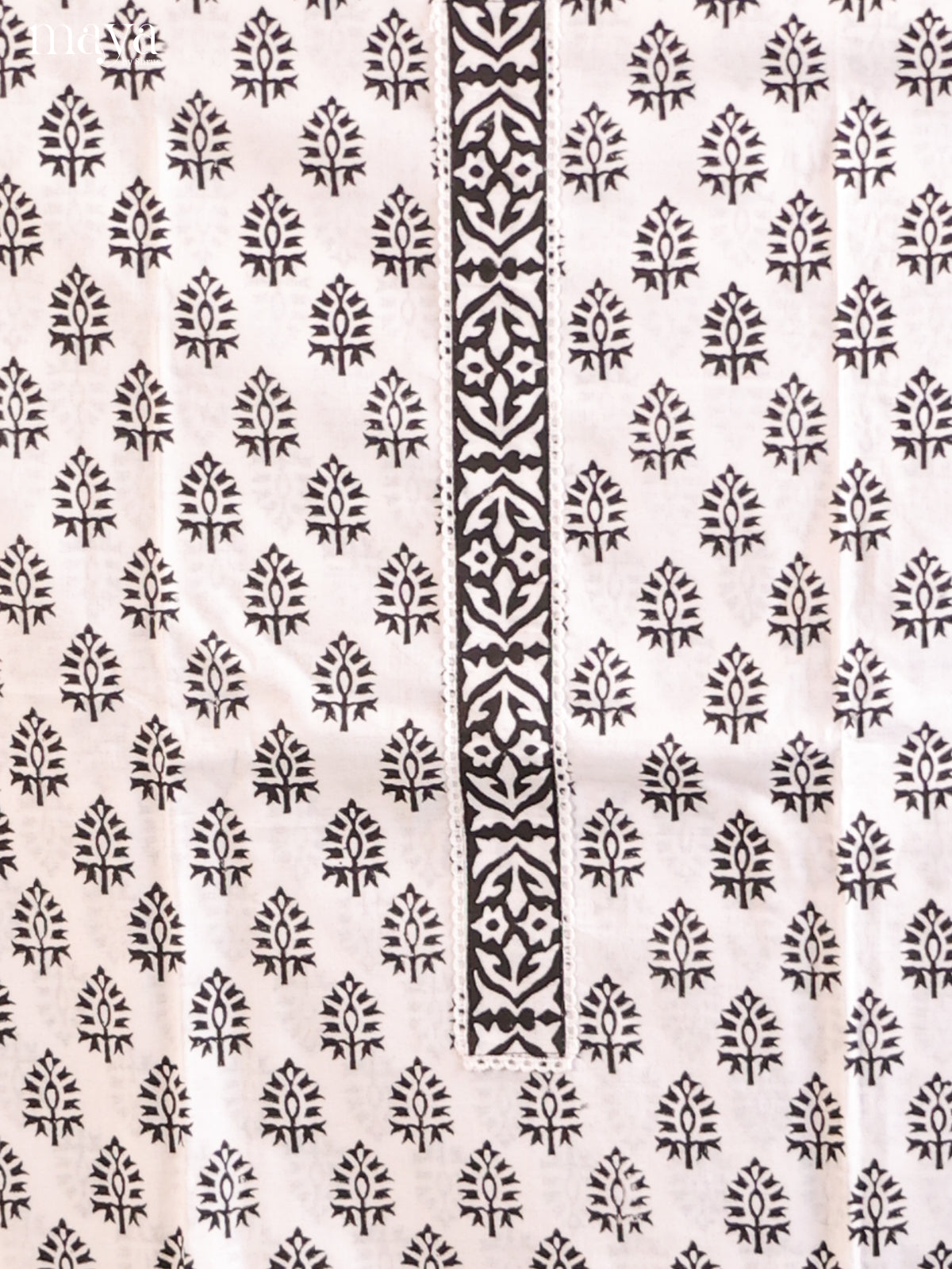 White with Black - Cotton salwar - Shop on Shrus.com