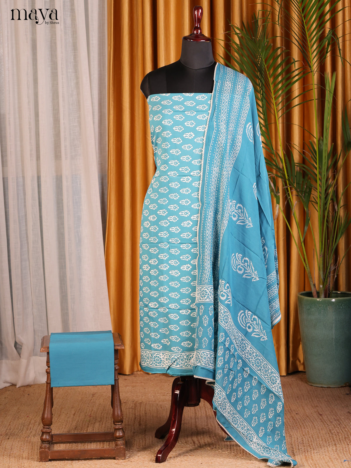 Sky blue - Cotton salwar - Shop on Shrus.com