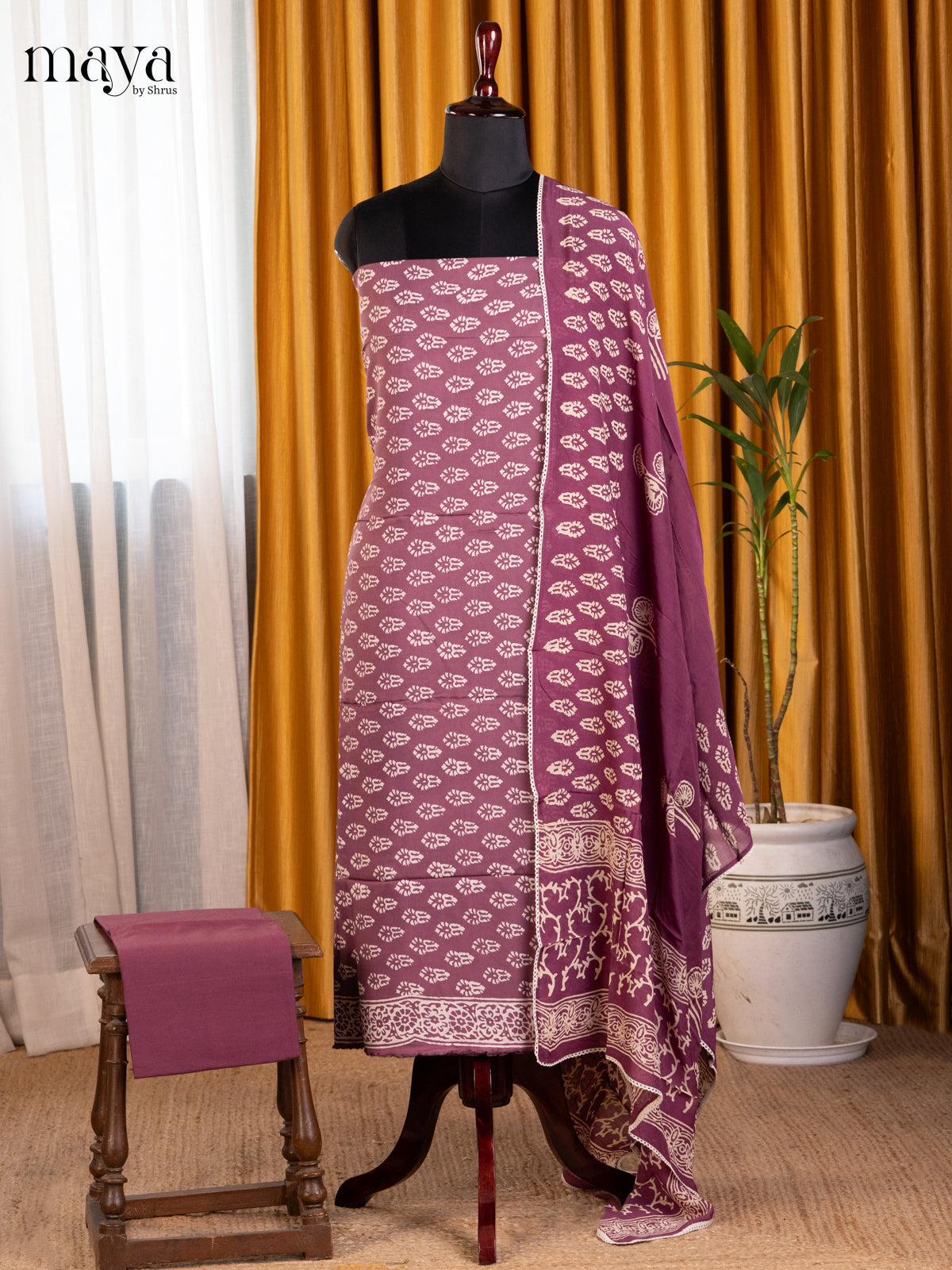 Purple - Cotton salwar - Shop on Shrus.com
