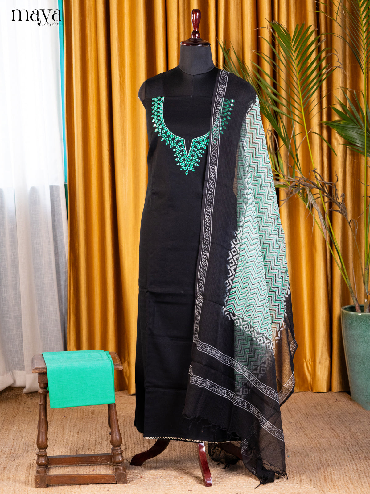 Black & Teal - Cotton salwar - Shop on Shrus.com