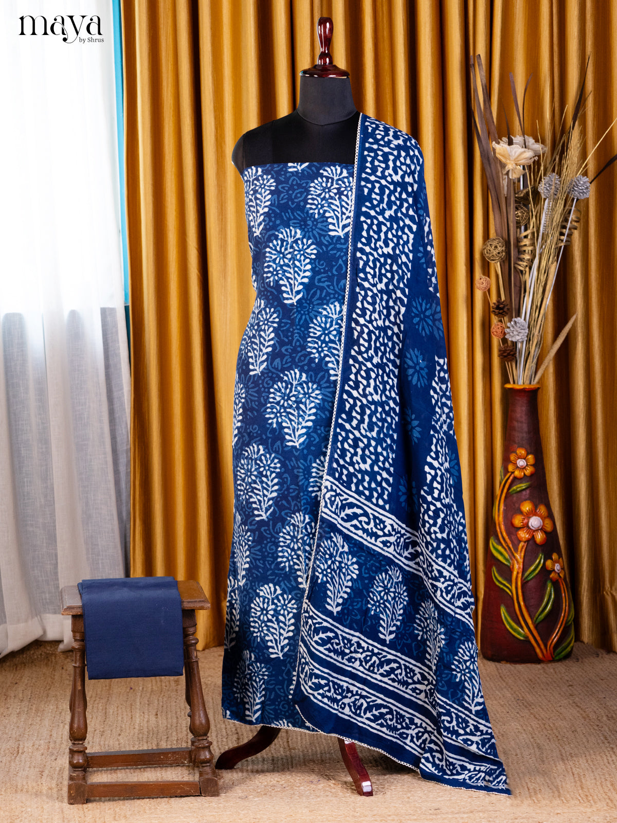 Blue- Cotton salwar - Shop on Shrus.com