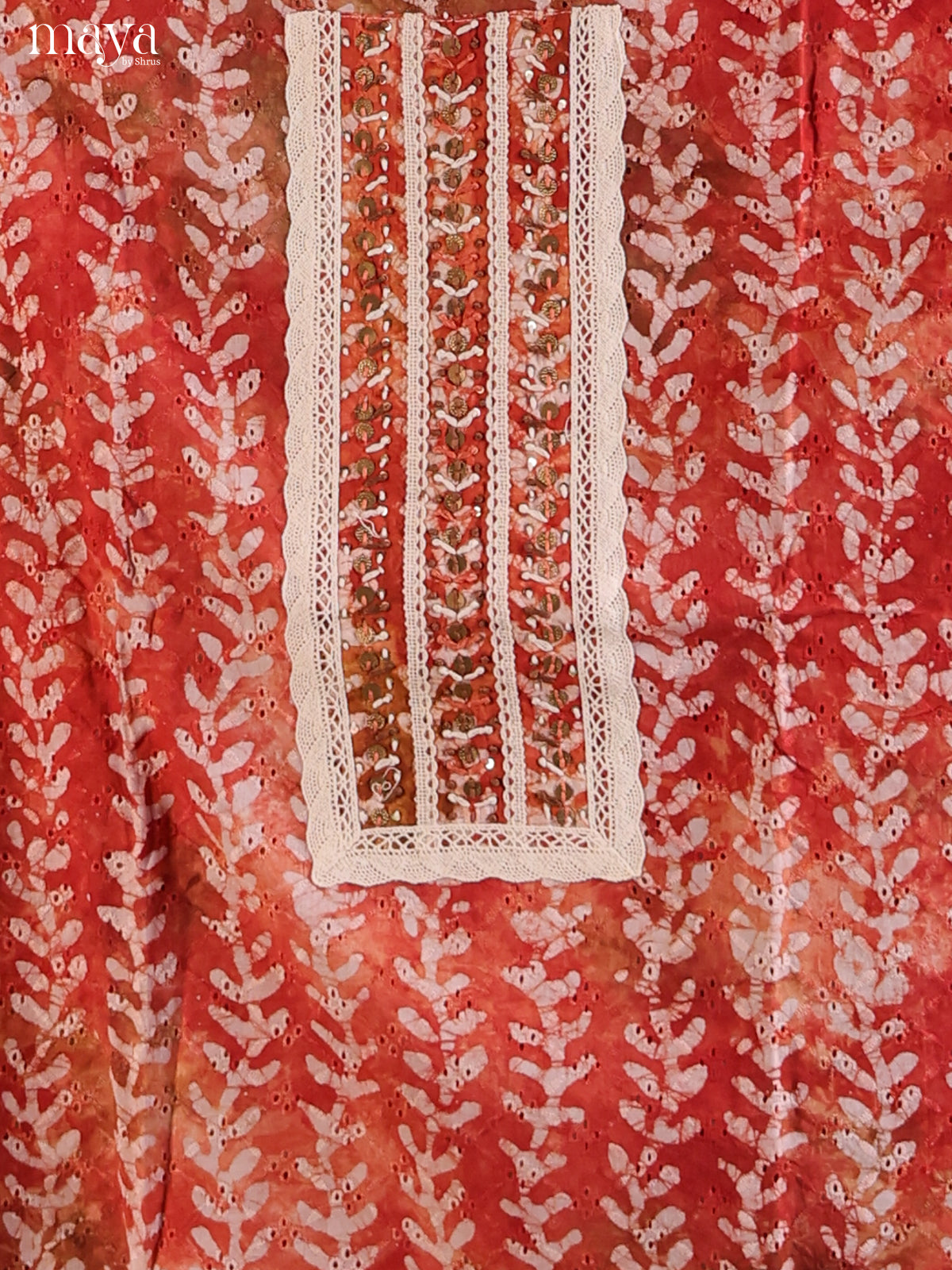 Red & White - Cotton salwar - Shop on Shrus.com