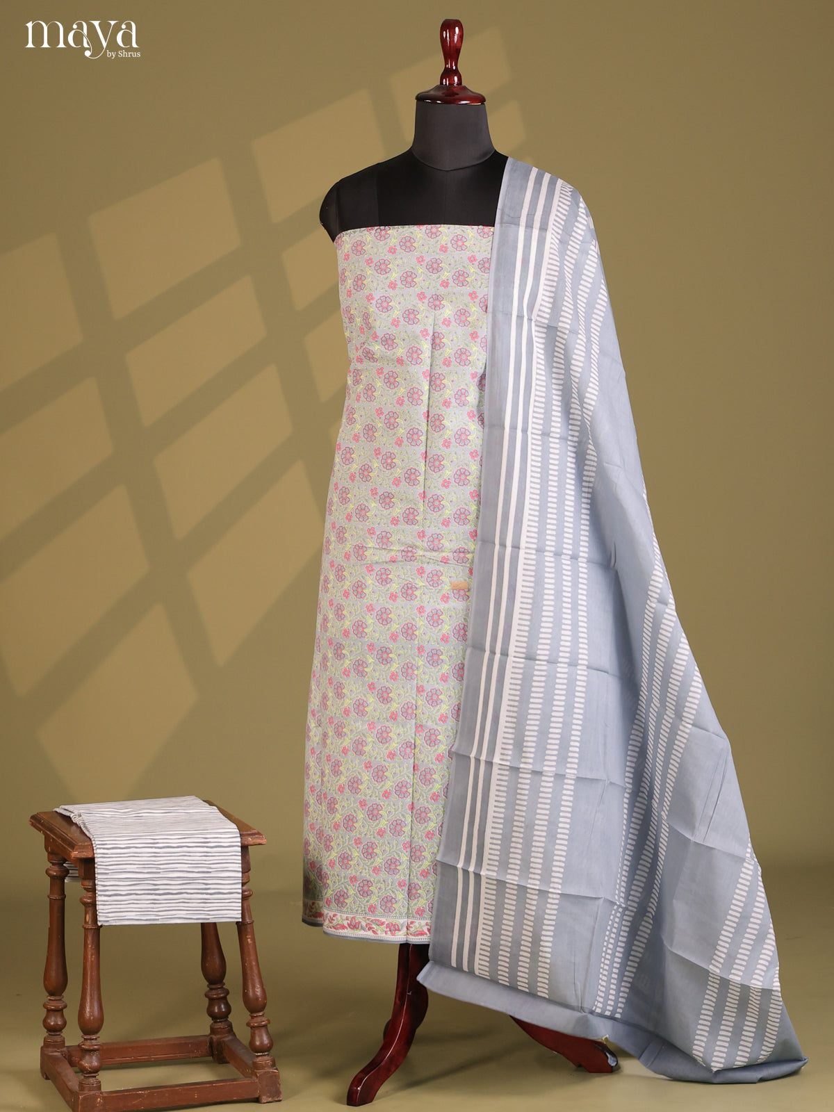 Cream & Grey - Cotton salwar - Shop on Shrus.com