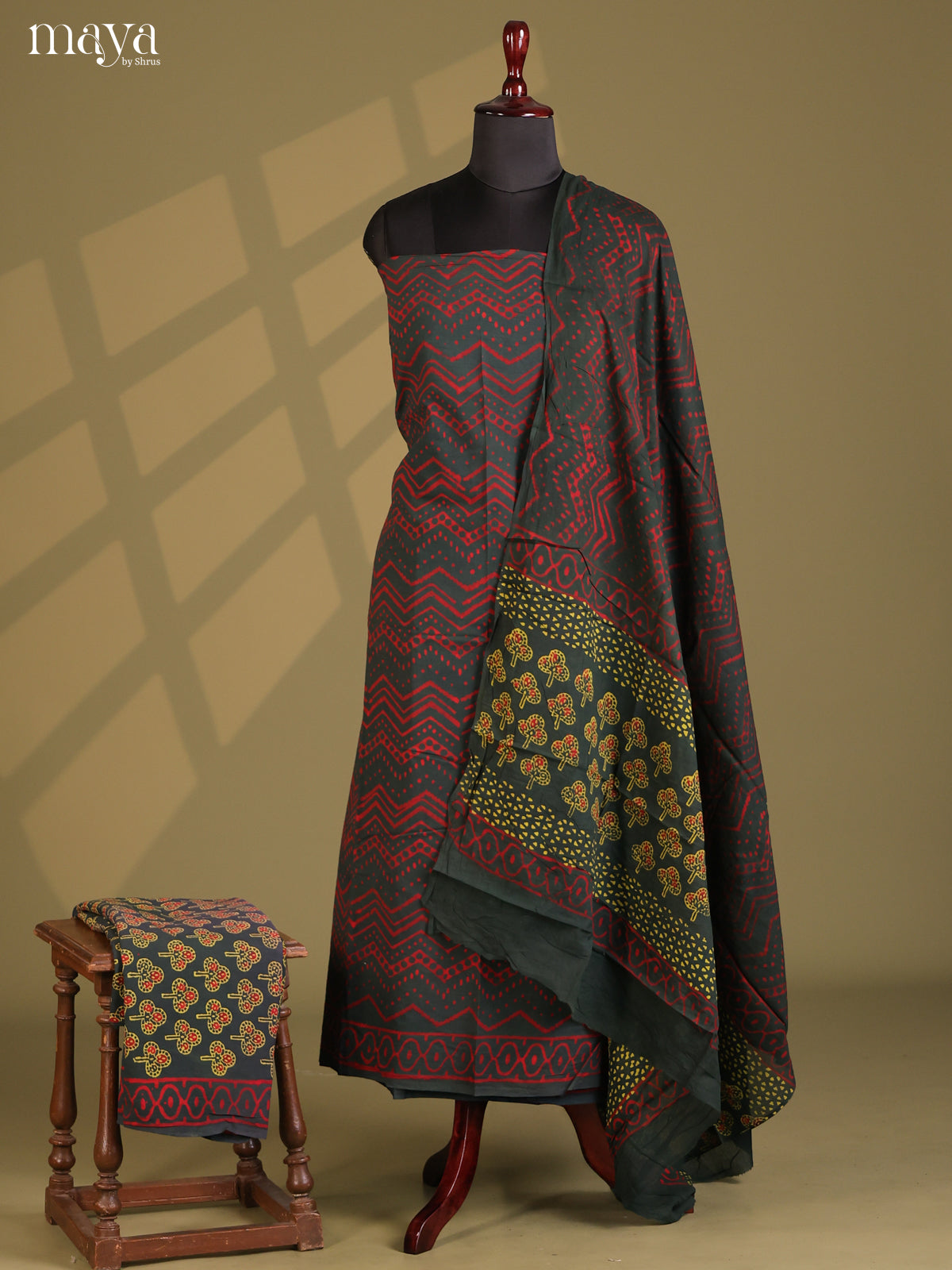 Dark Green - Cotton salwar - Shop on Shrus.com