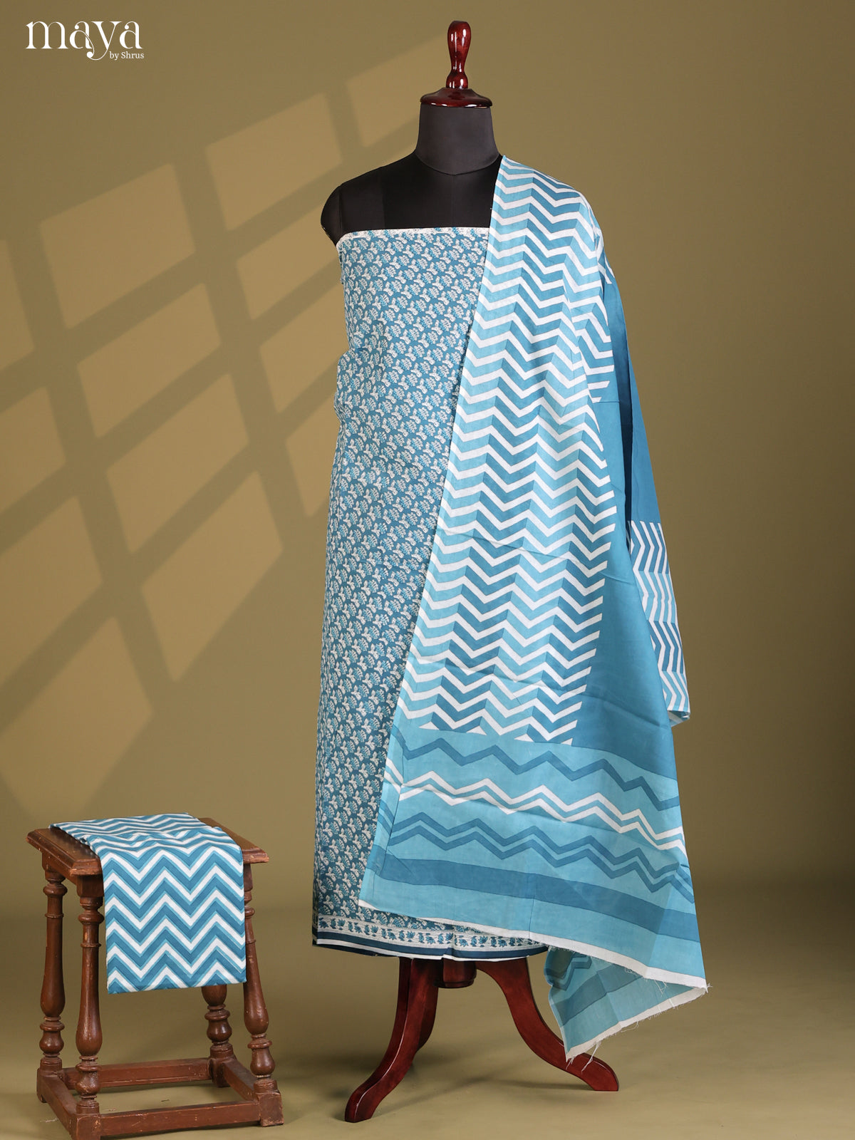 Blue - Cotton salwar - Shop on Shrus.com