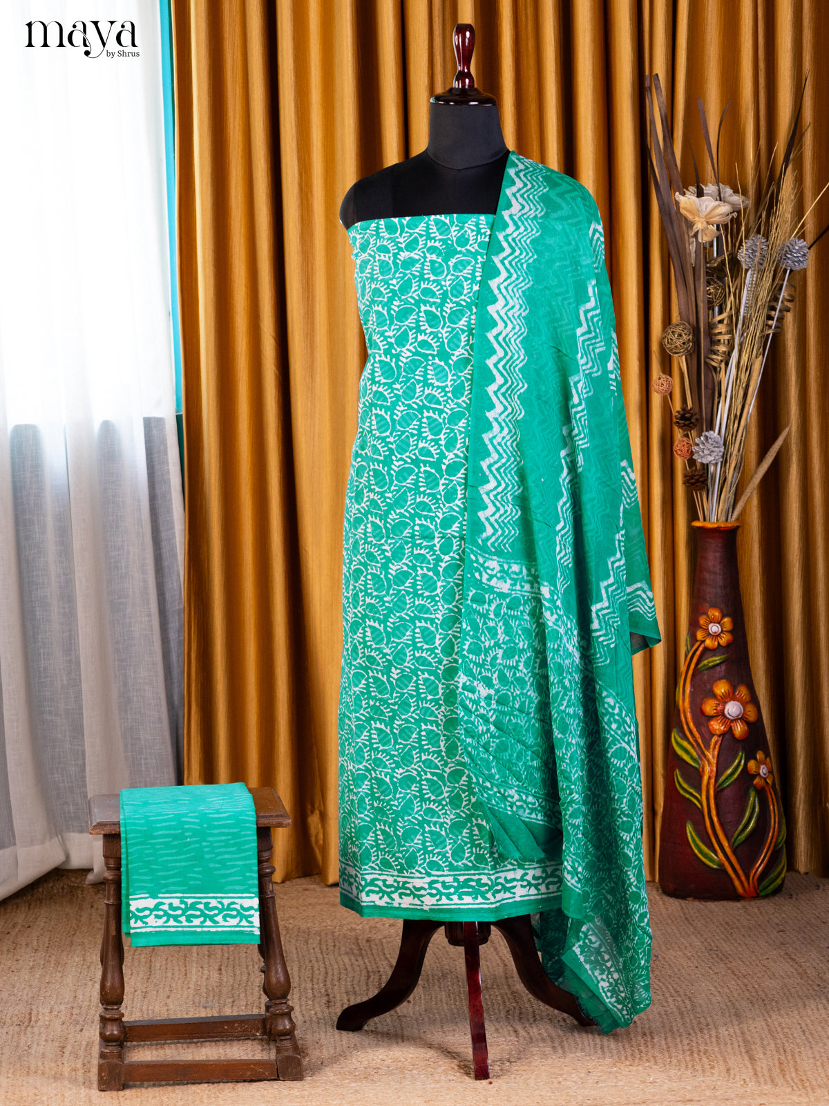 Green - Cotton salwar - Shop on Shrus.com