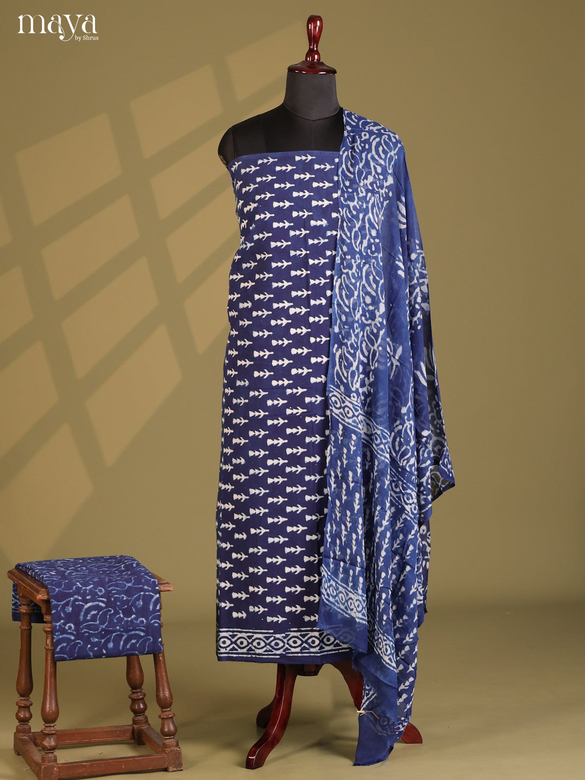 Blue- Cotton salwar - Shop on Shrus.com