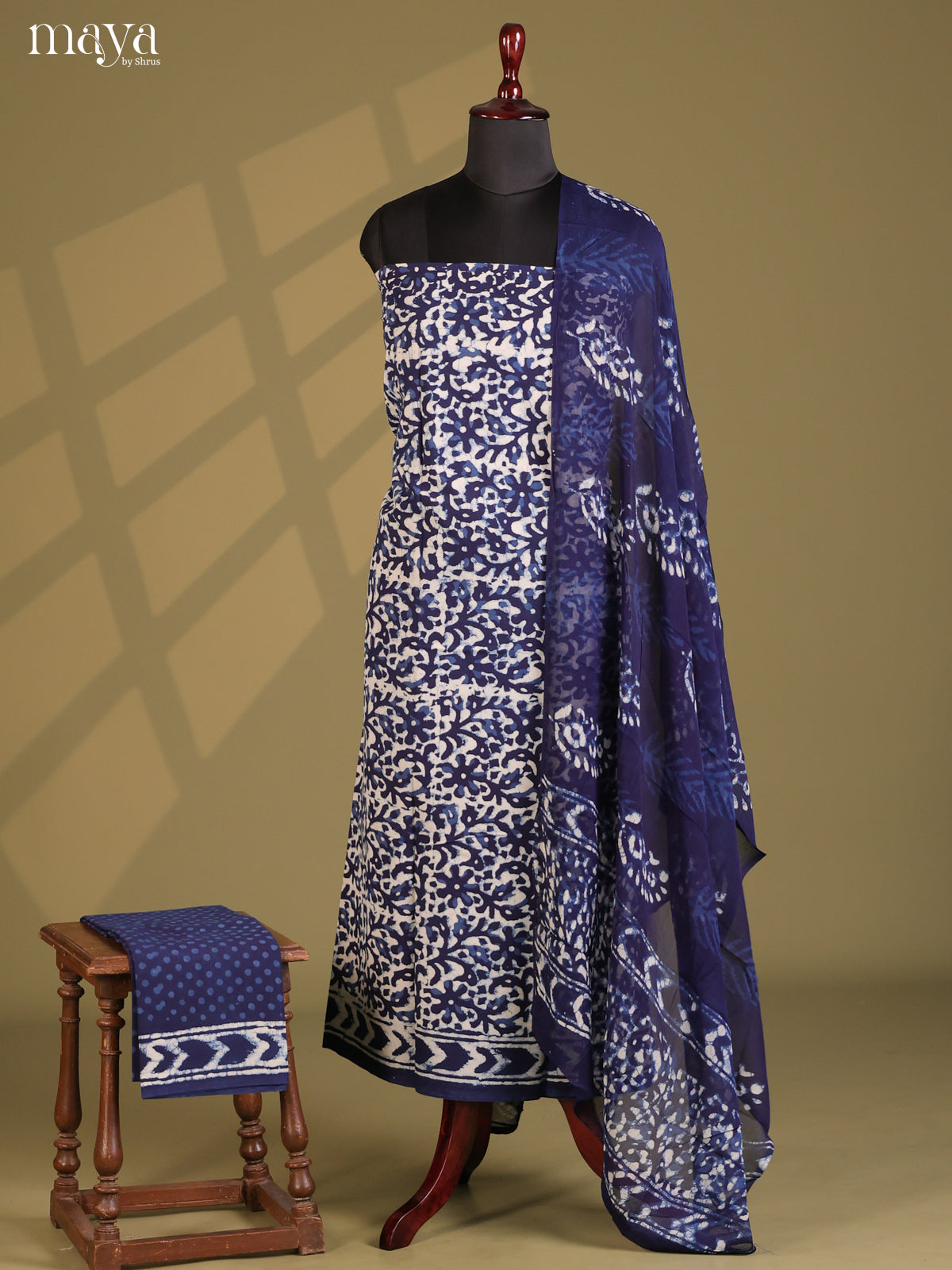 Blue - Cotton salwar - Shop on Shrus.com