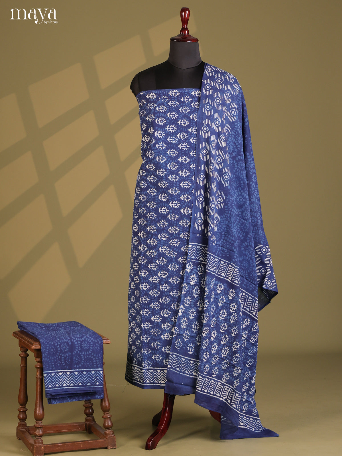 Blue - Cotton salwar - Shop on Shrus.com