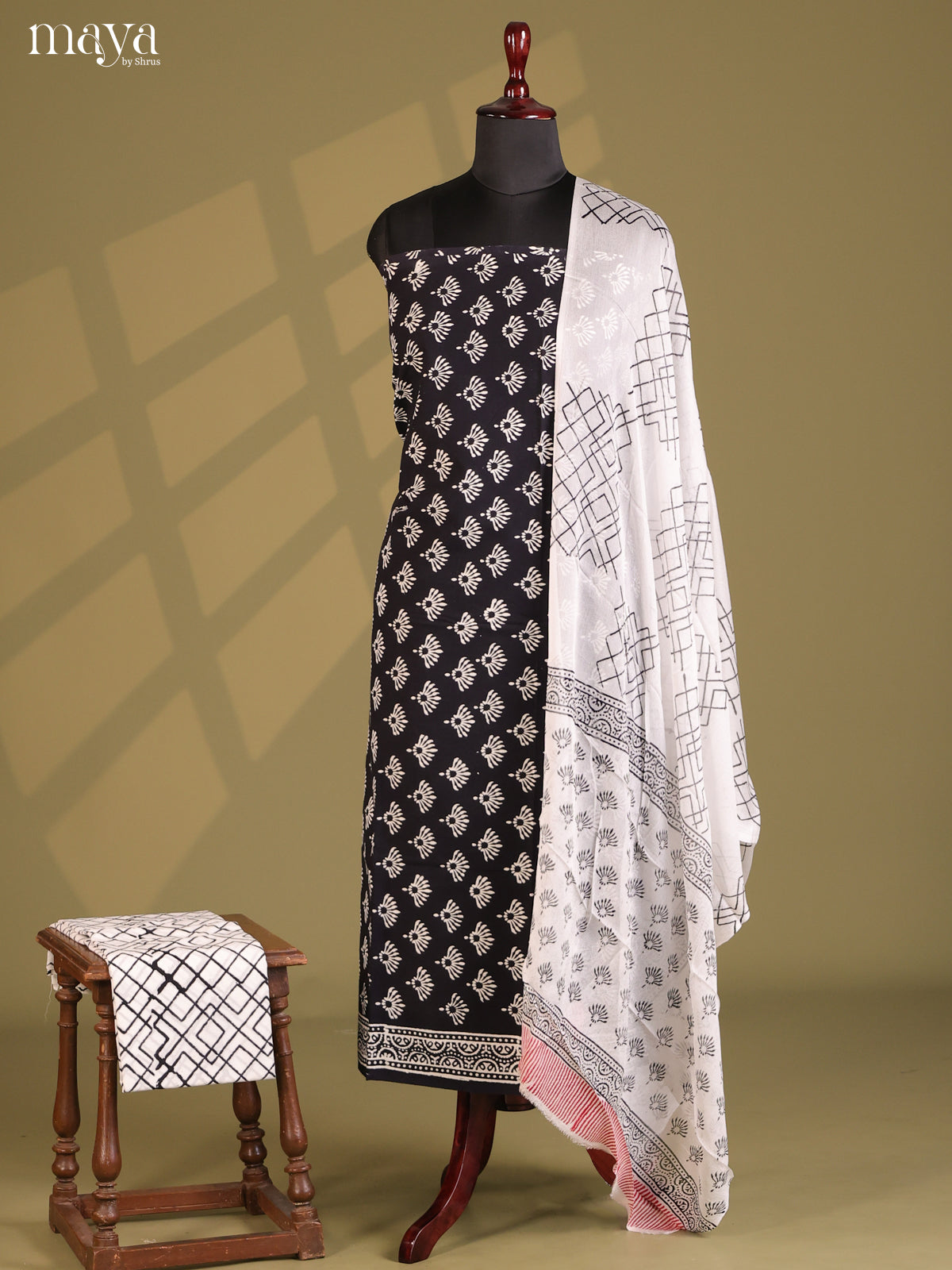 Black & White - Cotton salwar - Shop on Shrus.com