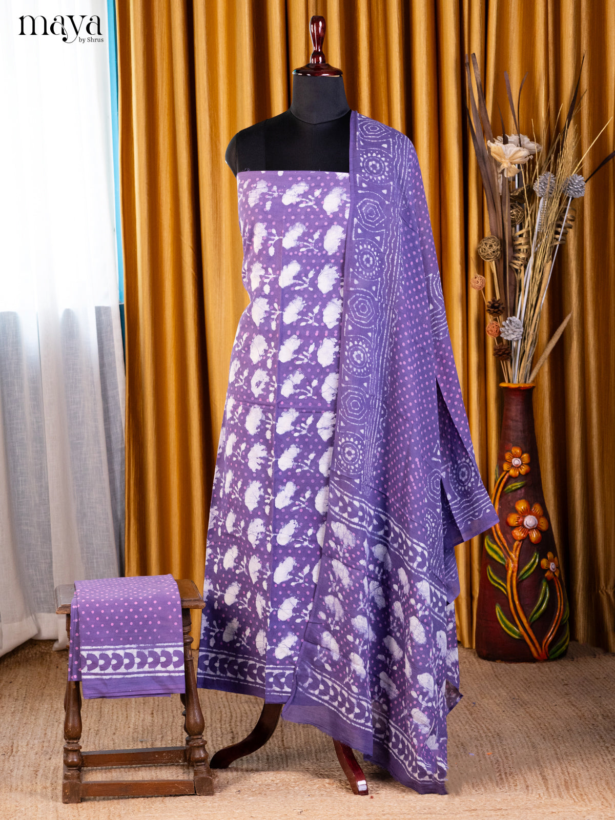Purple- Cotton salwar - Shop on Shrus.com
