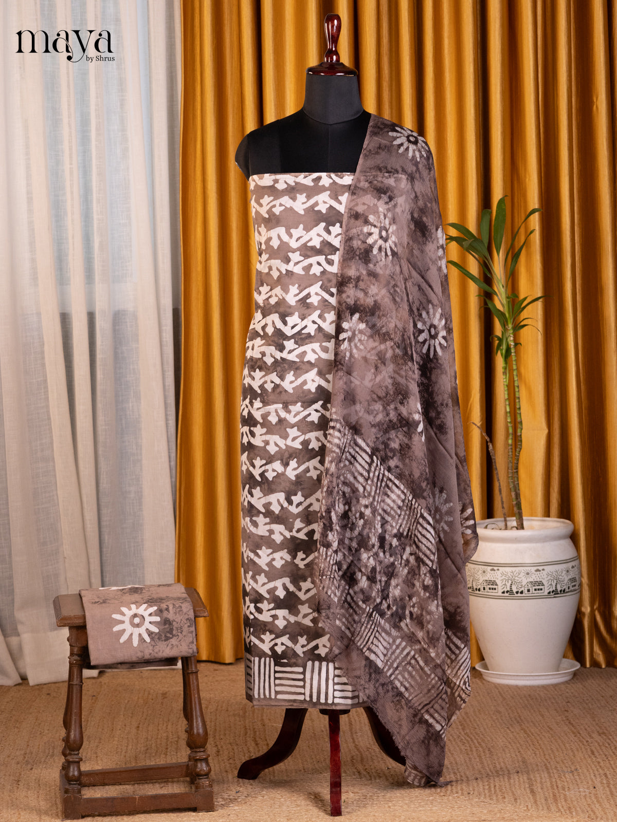 Grey & White - Cotton salwar - Shop on Shrus.com