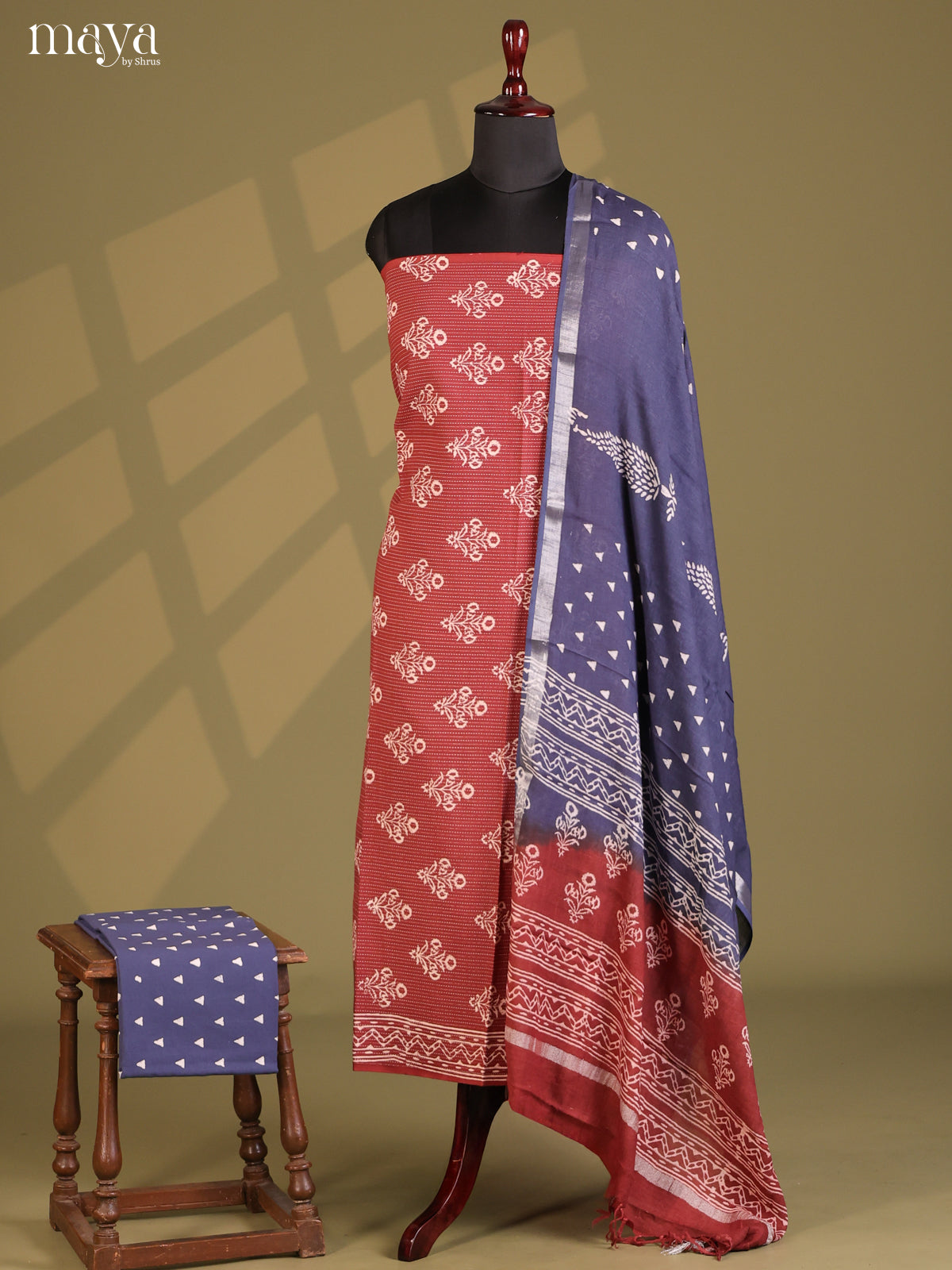 Brown & Blue - Cotton salwar - Shop on Shrus.com