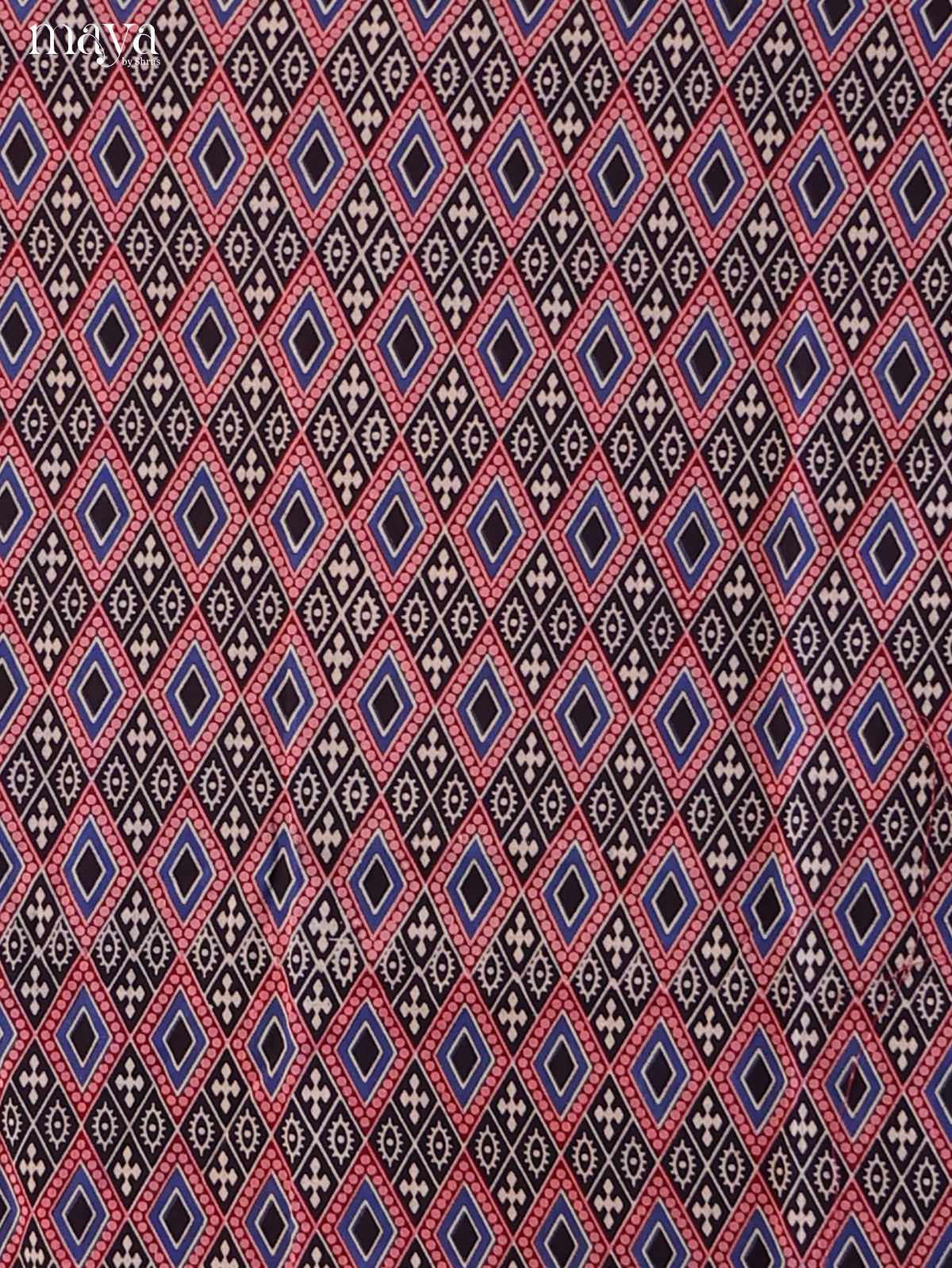 Black with Maroon - Ajrakh Salwar Unstitch - Shop on Shrus.com