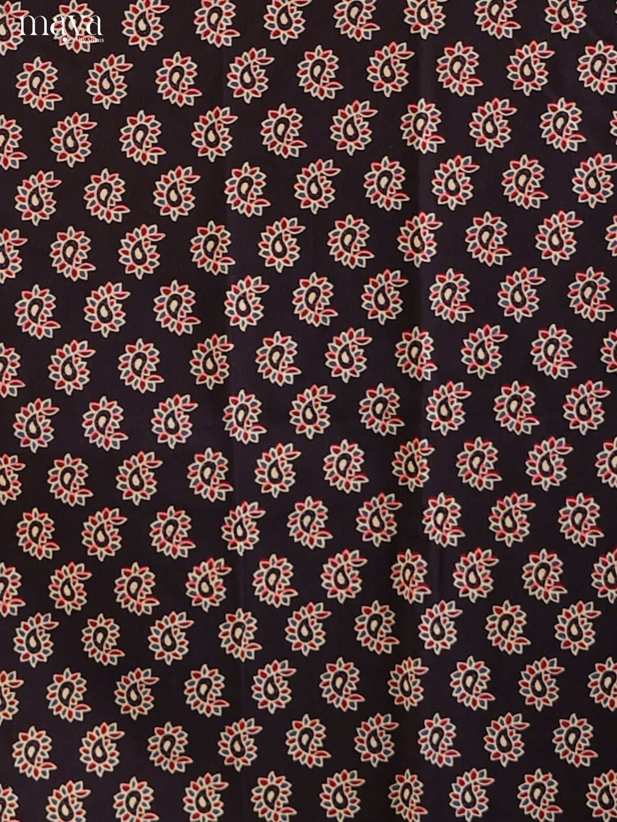 Black with Maroon- Ajrakh Salwar Unstitch - Shop on Shrus.com