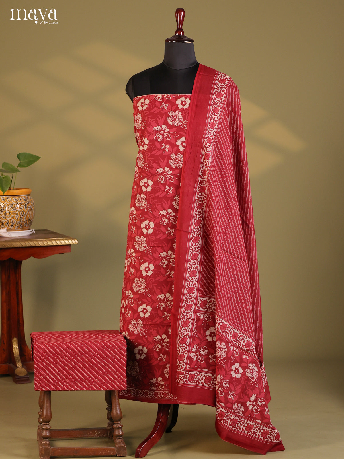 Red - Cotton salwar - Shop on Shrus.com