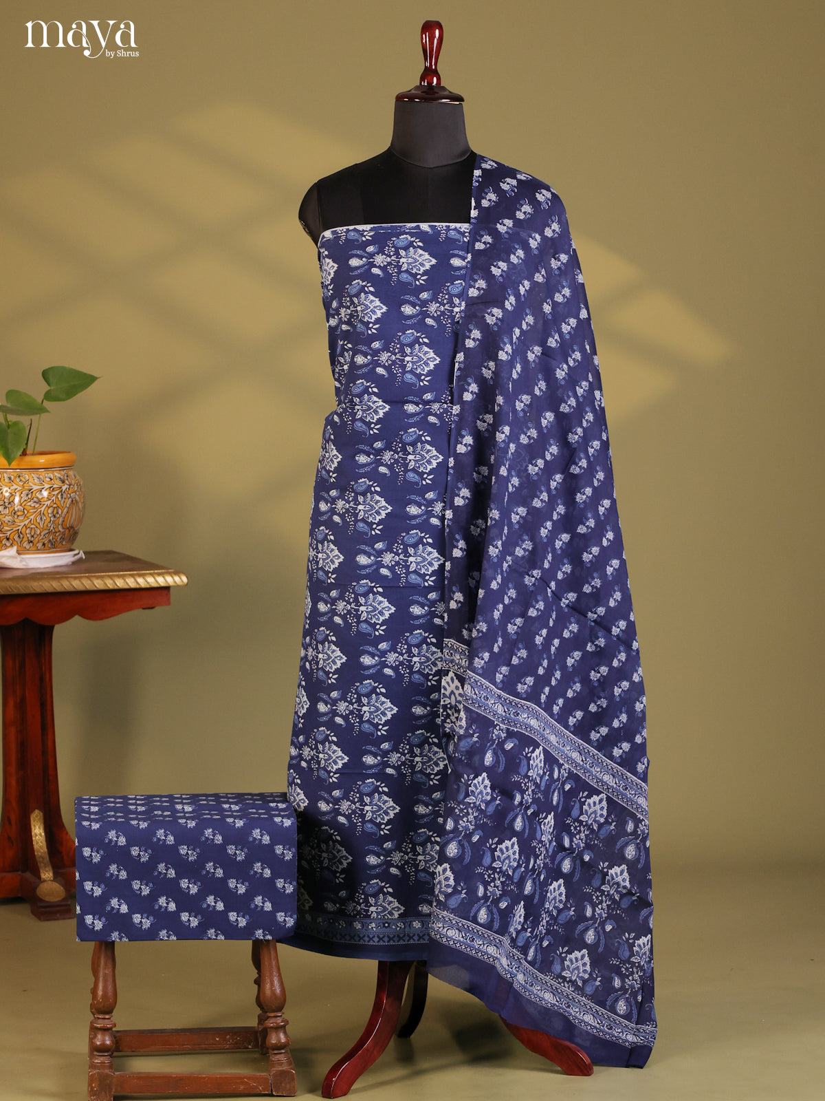 Blue - Cotton salwar - Shop on Shrus.com