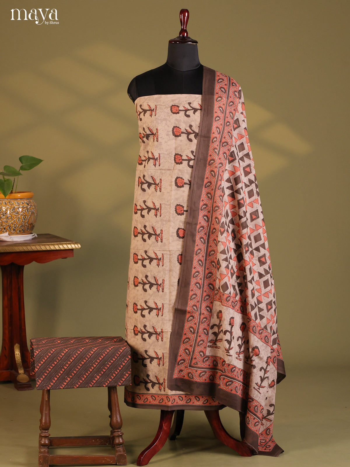 Brown - Cotton salwar - Shop on Shrus.com