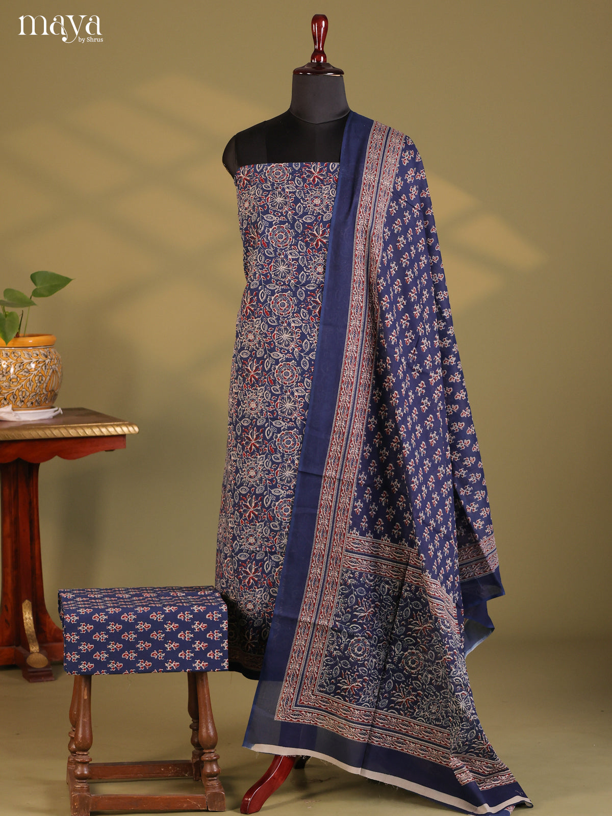 Blue - Cotton salwar - Shop on Shrus.com