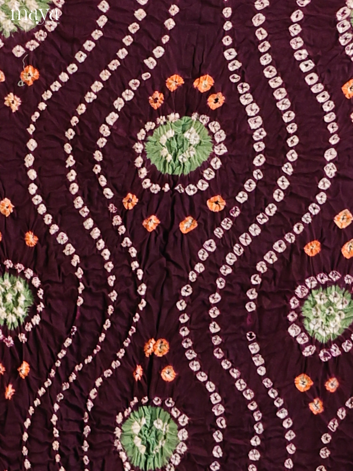 Brown & Green - Bandhini salwar Unstitch - Shop on Shrus.com