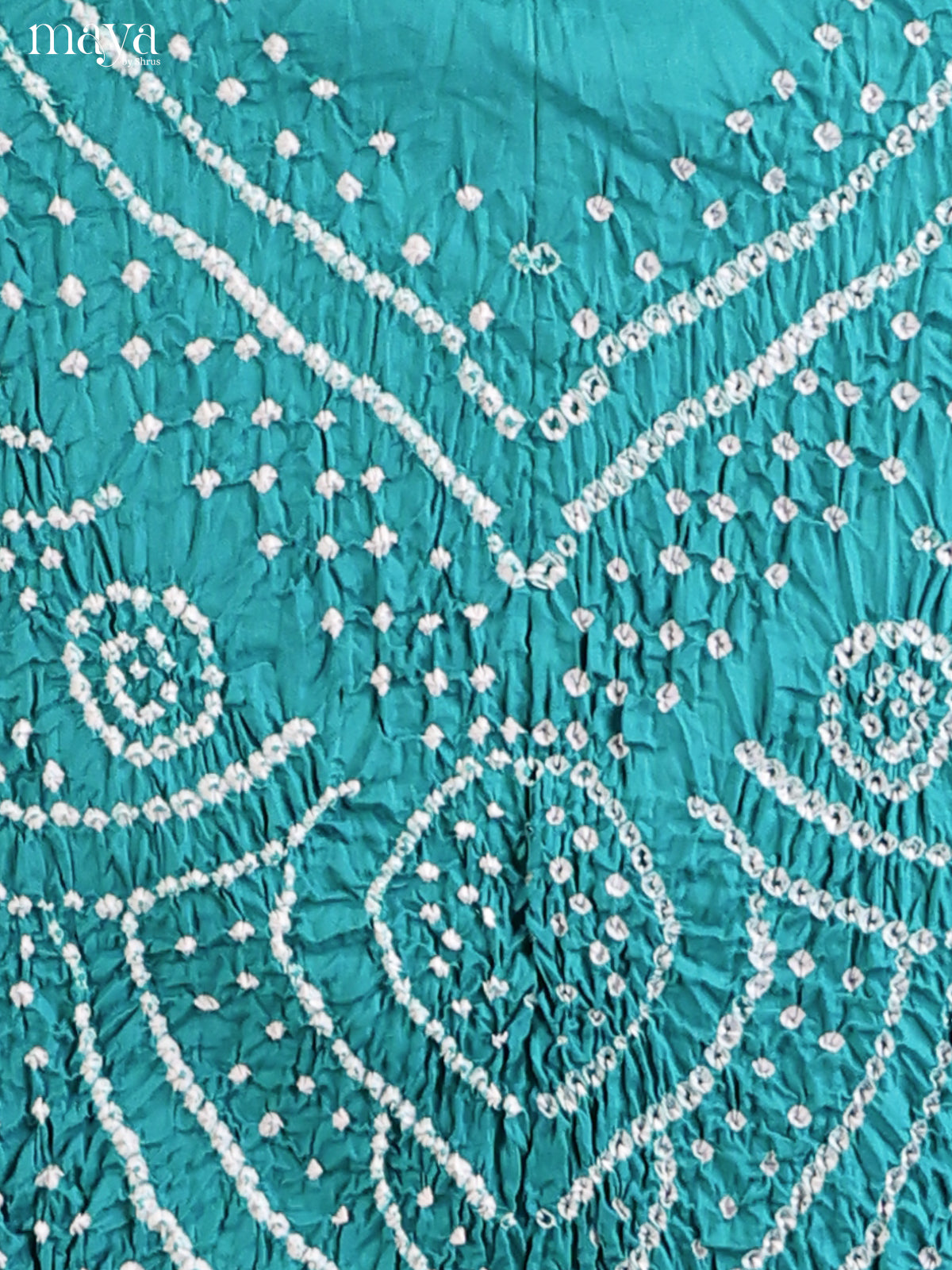 Teal - Bandhini salwar Unstitch - Shop on Shrus.com