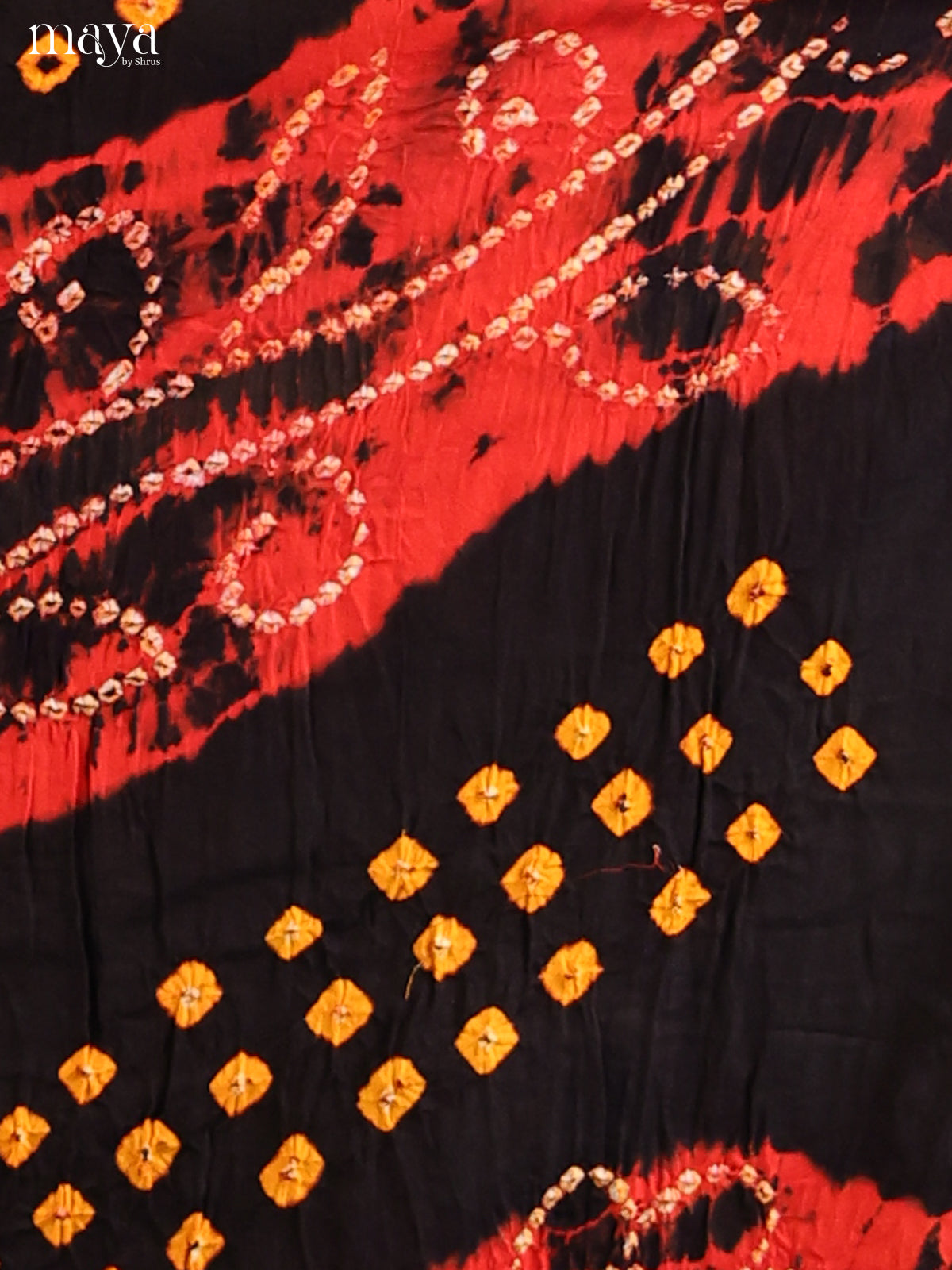 Black & Red - Bandhini salwar Unstitch - Shop on Shrus.com