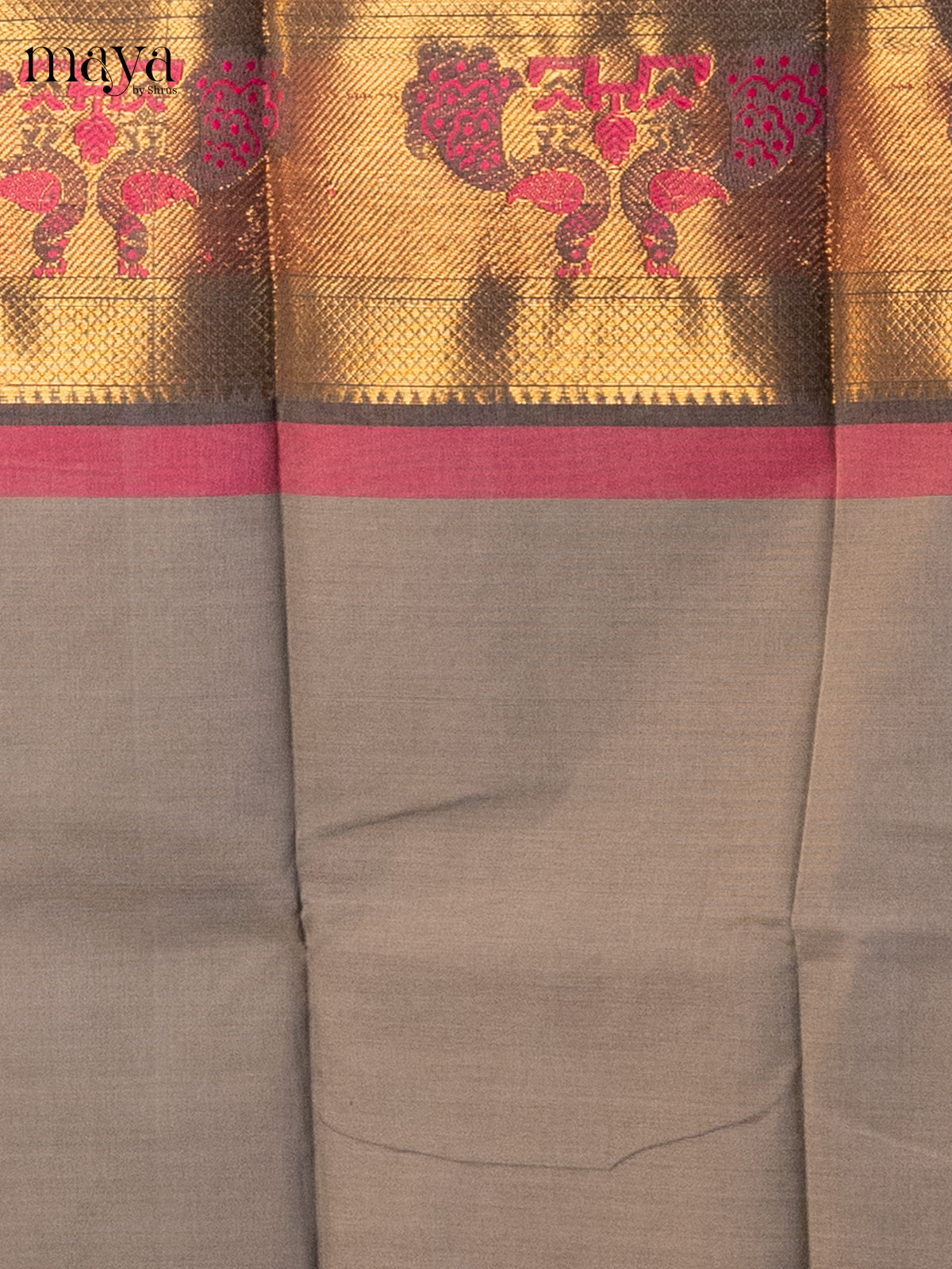 Grey & Pink - chettinad top & dupatta combo - Shop on Shrus.com
