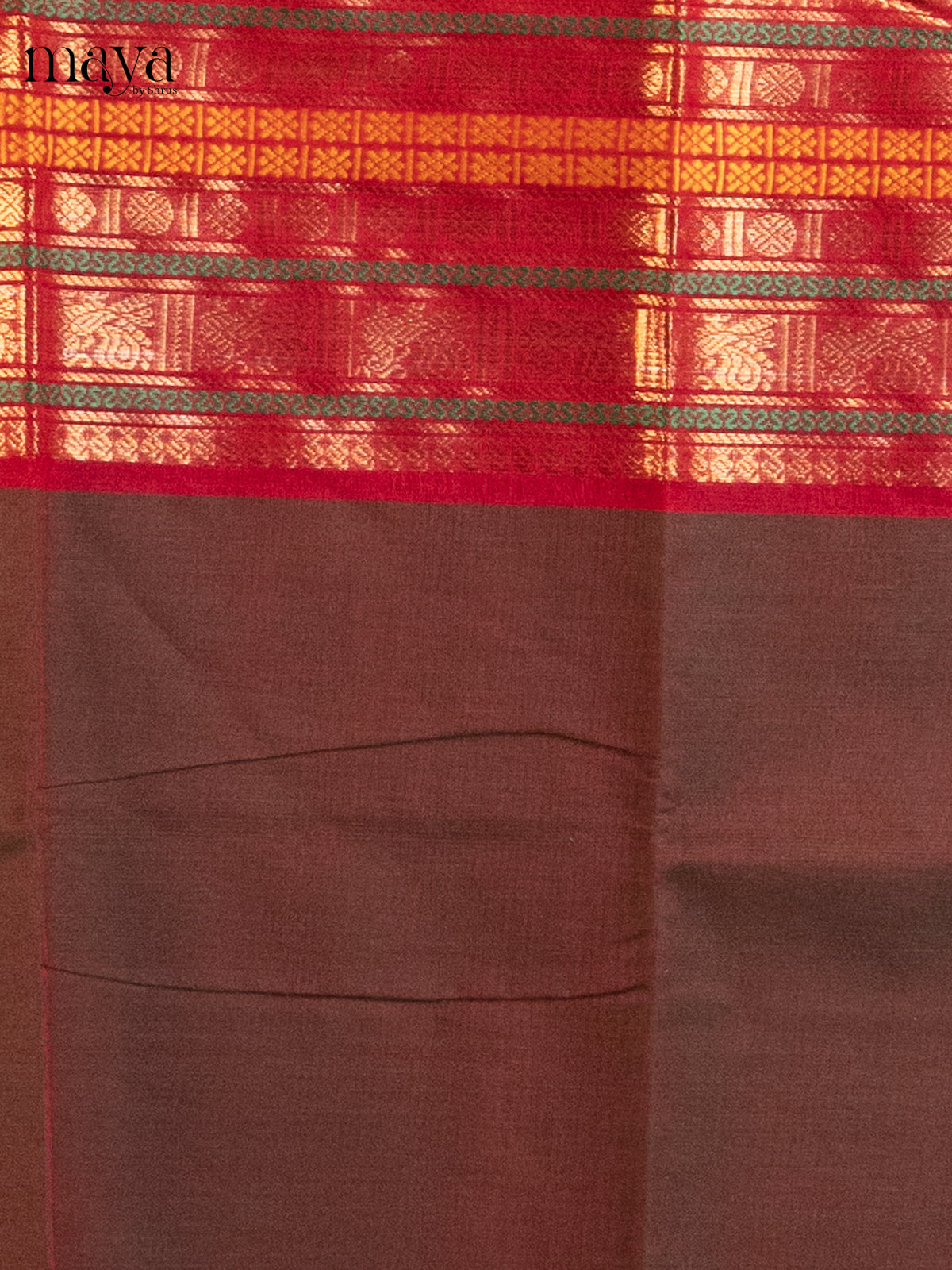 Brown with Red - chettinad top & dupatta combo - Shop on Shrus.com