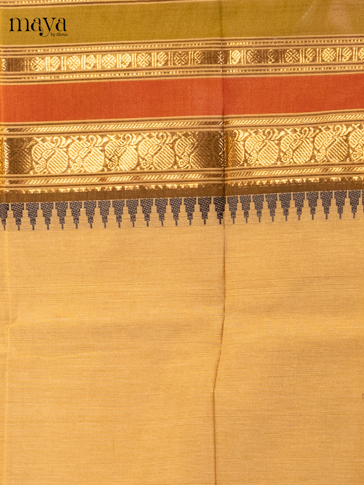 Beige & Green - chettinad top & dupatta combo - Shop on Shrus.com