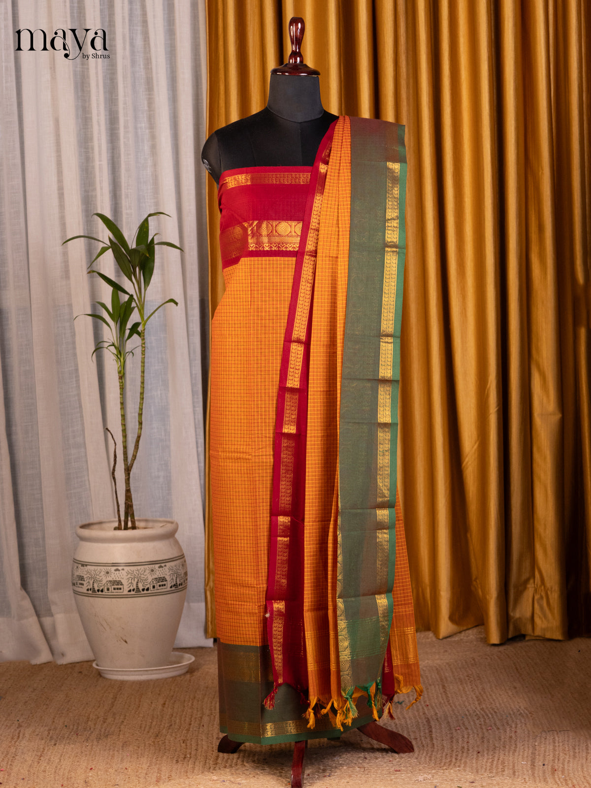MDE07035 - chettinad top & dupatta combo - Shop on Shrus.com