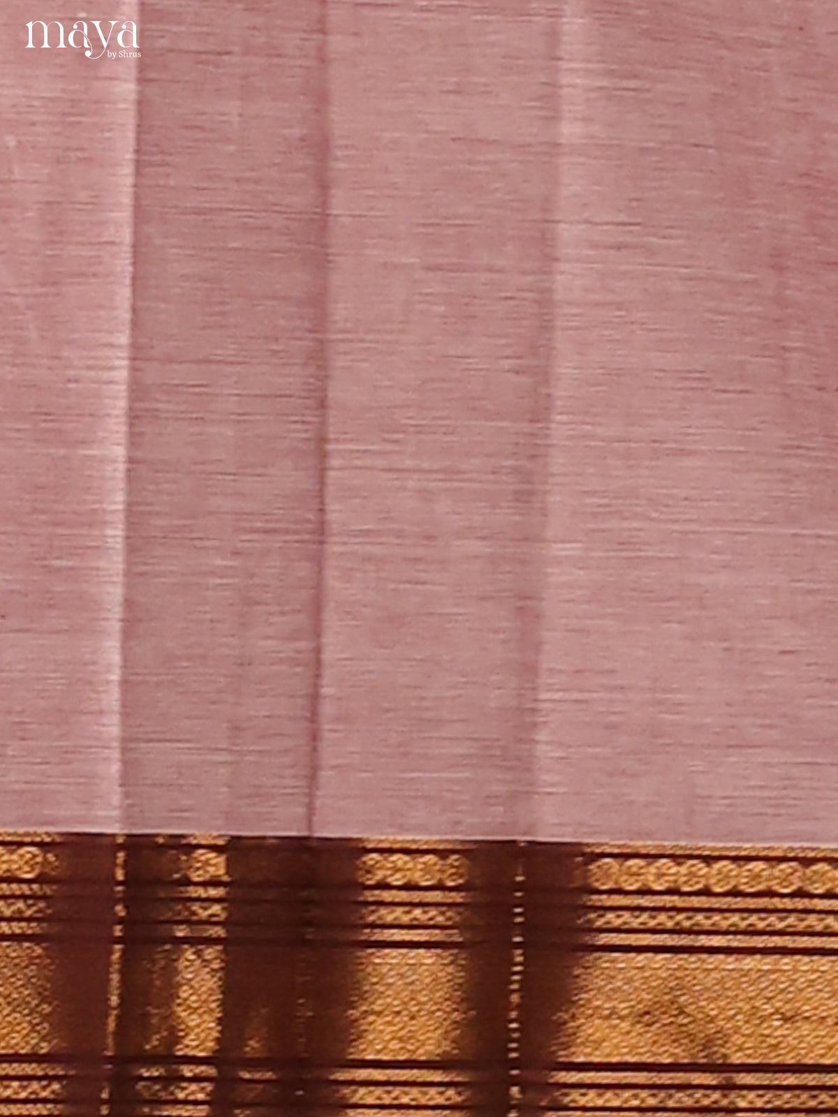 Grey Chettinad Cotton Dupatta with brown zari border - Shop on Shrus.com