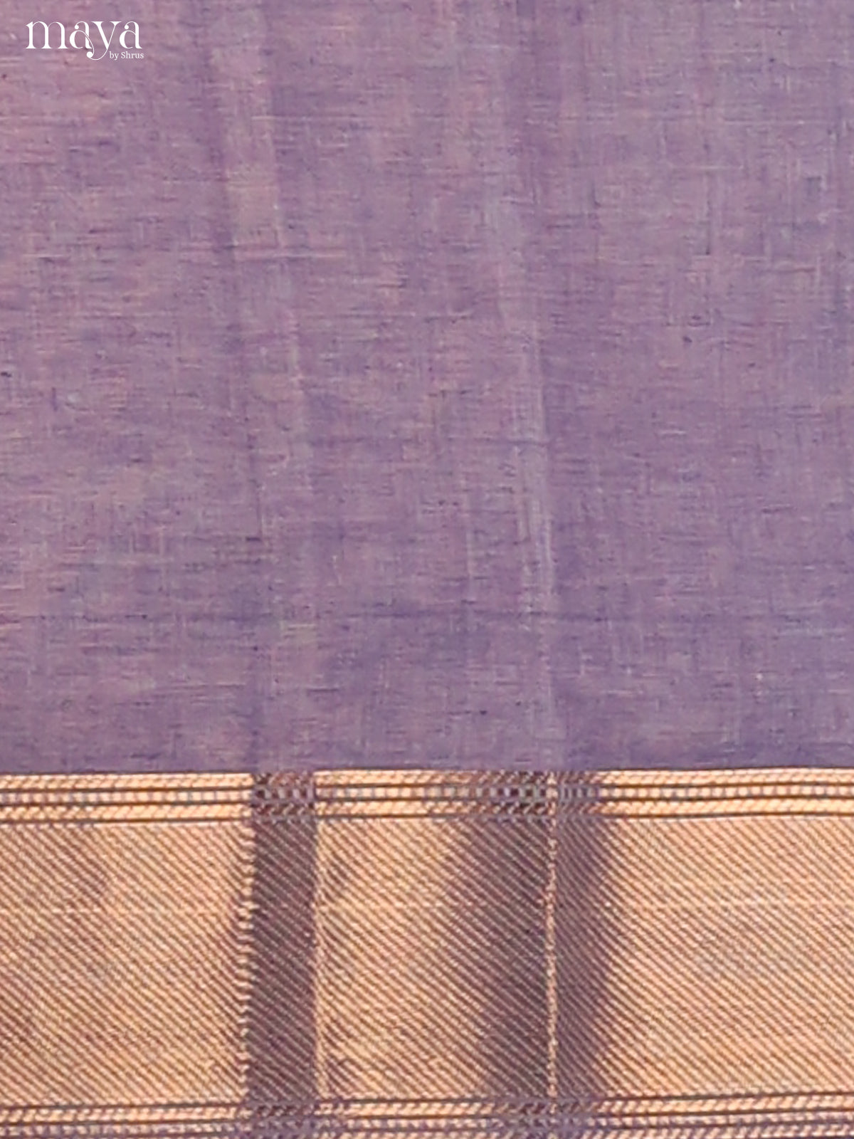 Lavender Chettinad Cotton Dupatta with self zari border - Shop on Shrus.com