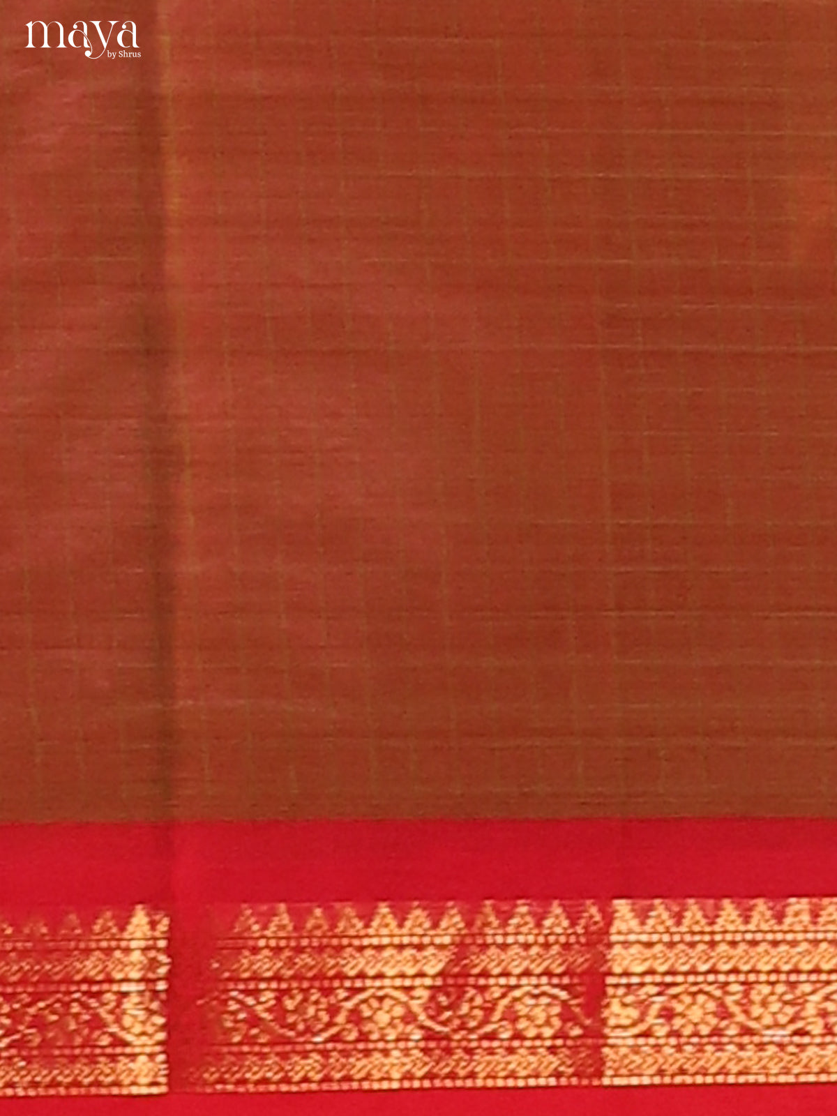 Double Shaded Brown Chettinad Cotton Dupatta with contrast zari border - Shop on Shrus.com