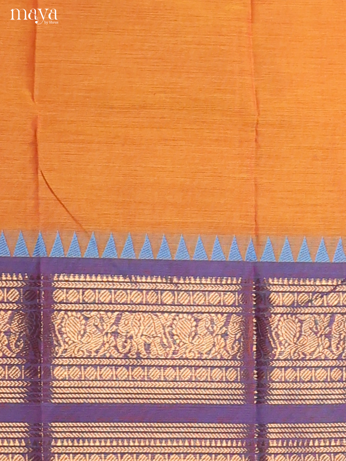 Mambala Yellow & Blue- chettinad top & dupatta combo - Shop on Shrus.com