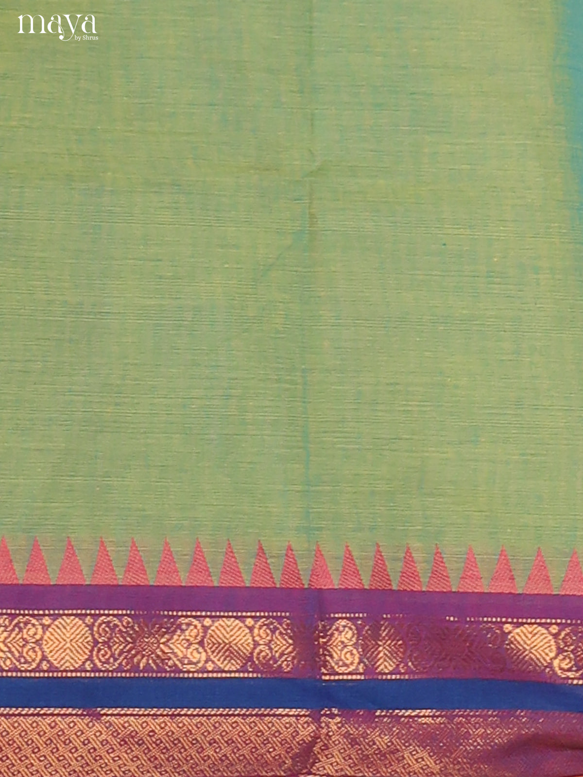 Pista Green with Purple- chettinad top & dupatta combo - Shop on Shrus.com