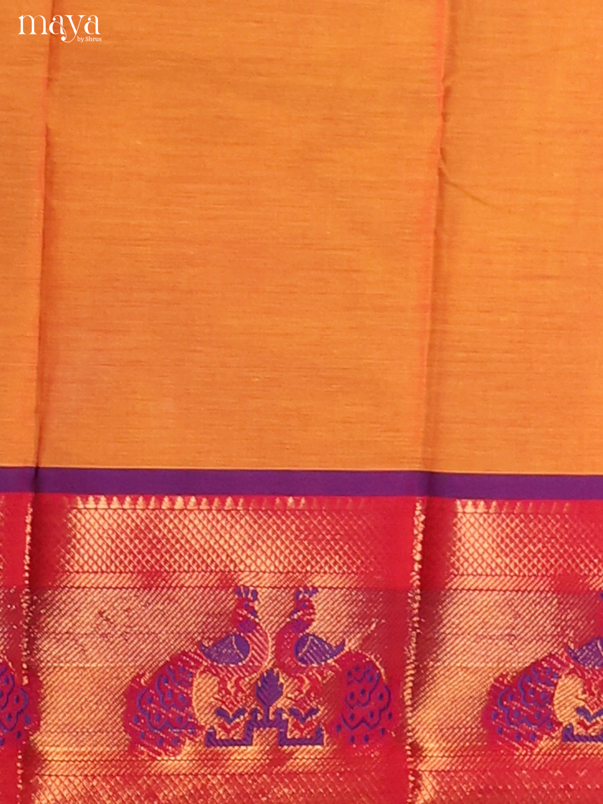 Orange with Purple - chettinad top & dupatta combo - Shop on Shrus.com