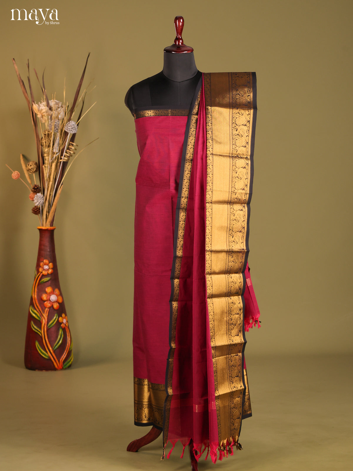 MDF11007 - chettinad top & dupatta combo