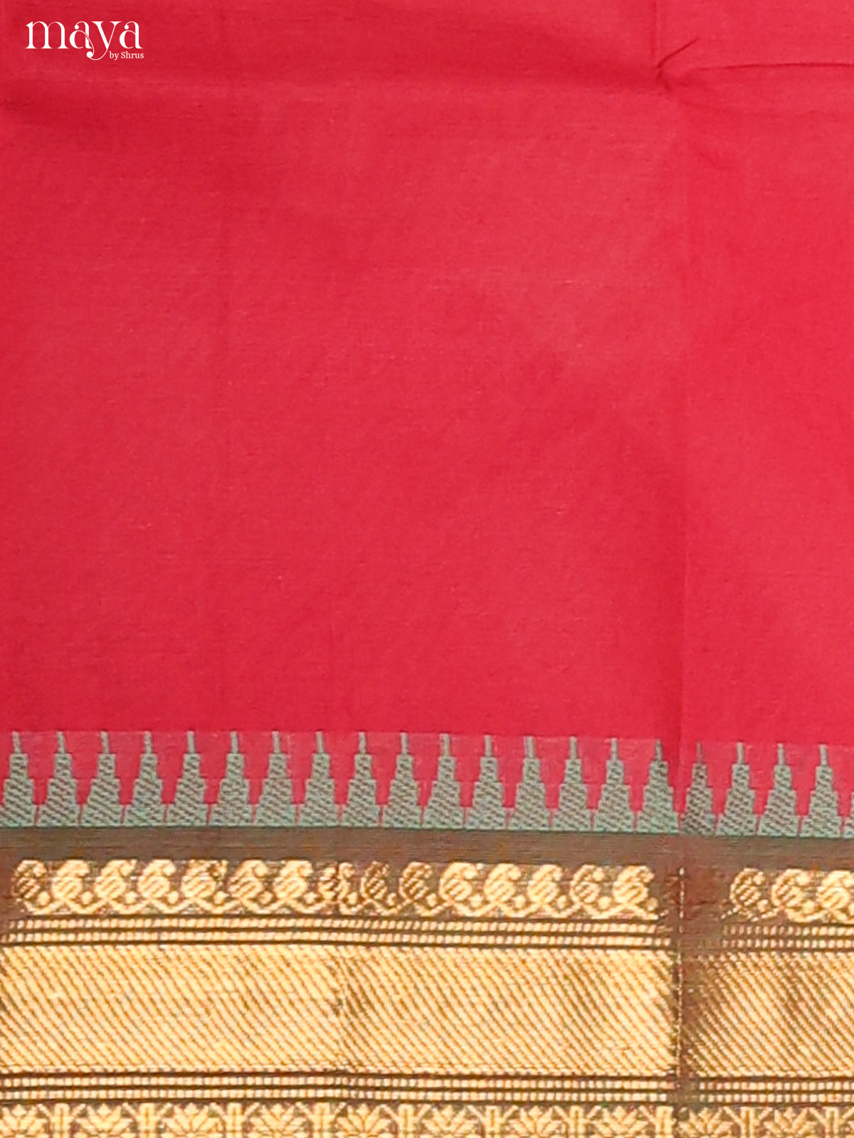 Red & Mustard- chettinad top & dupatta combo