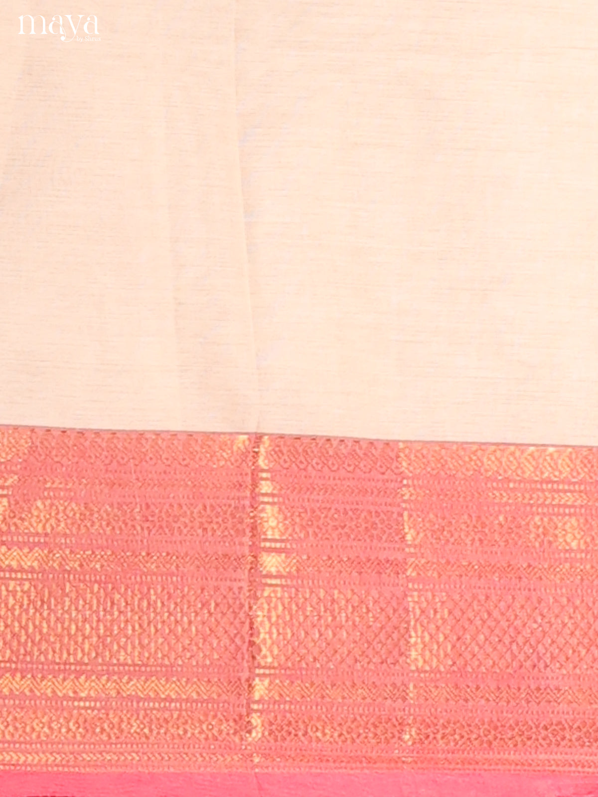Cream & Pink - chettinad top & dupatta combo