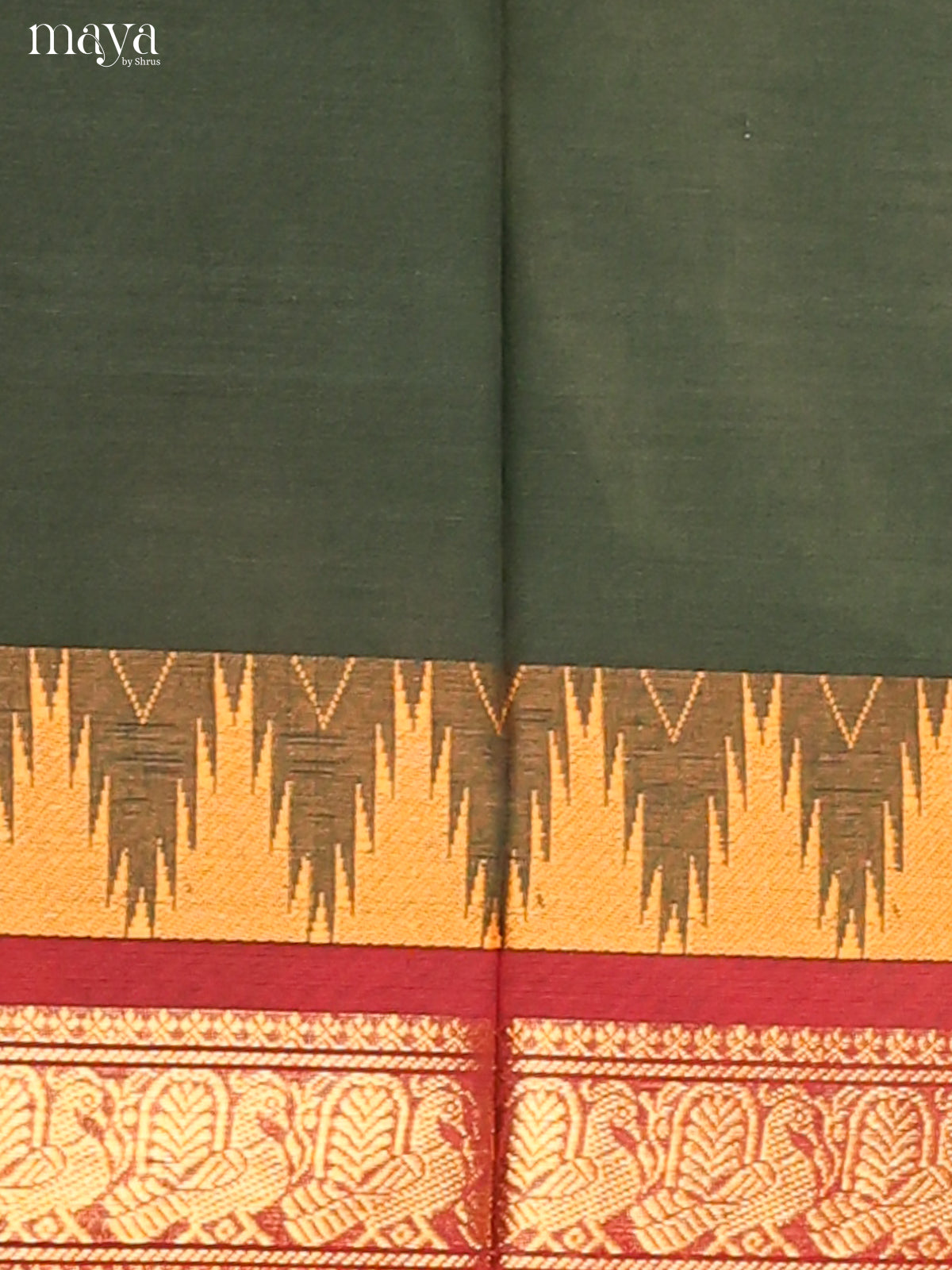 Green & Mustard- chettinad top & dupatta combo