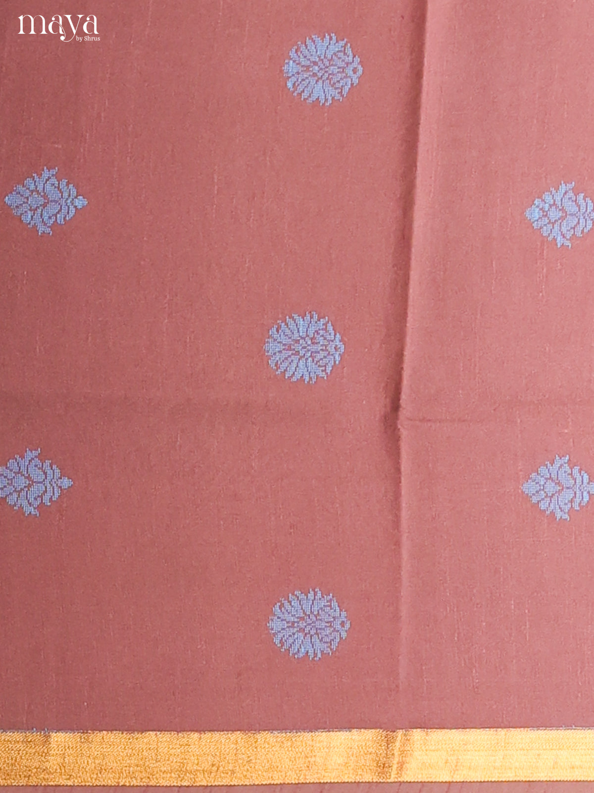 Brown & Blue - Semi rawsilk salwar