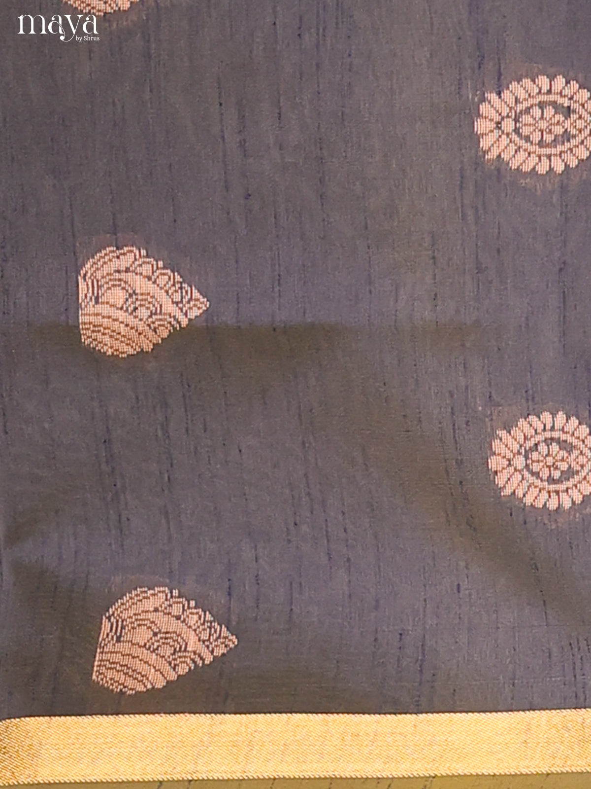 Black & Peach - Semi rawsilk salwar