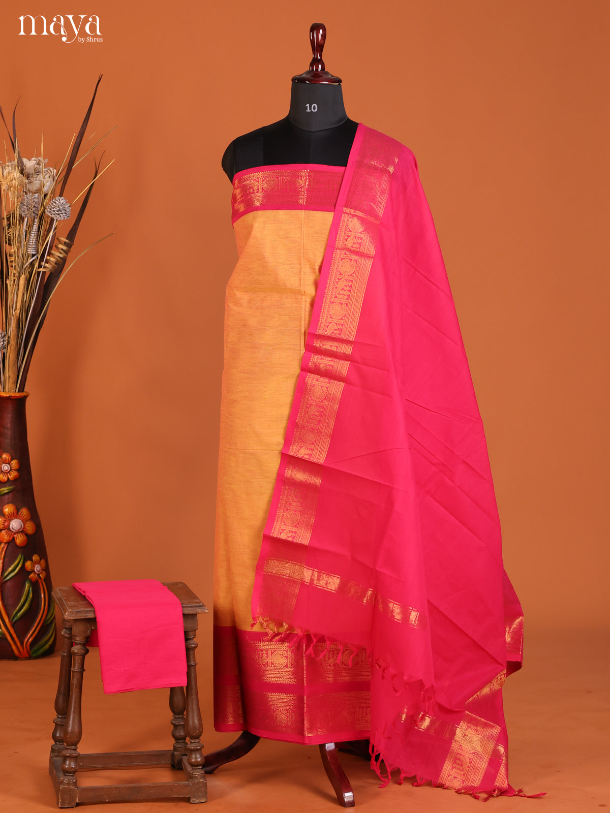 MDF27002 - chettinad top & dupatta combo